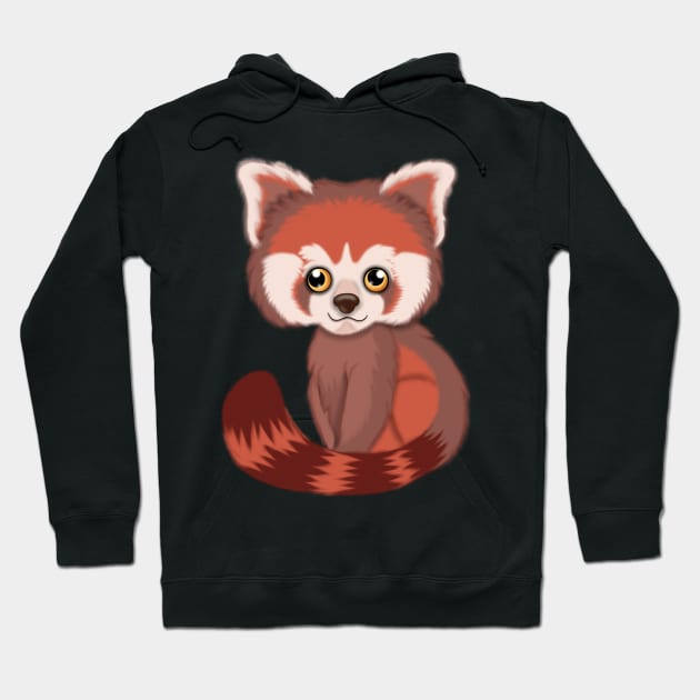 Rico the red panda Hoodie by Manxcraft